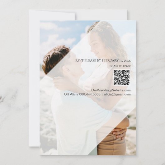 *~* Palm UAWG QR AP13 Exotic FOTO Wedding Einladung (Rückseite)