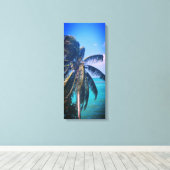 Palm über den Tasten Leinwanddruck (Insitu (Holzboden))