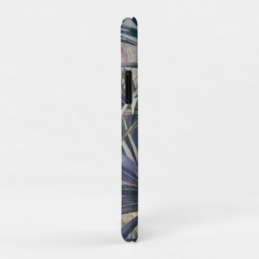 Palm und Lila Hyacinths Monogramm Case-Mate iPhone Hülle (Hinten/Rechts)