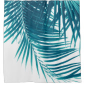 Palm Verlasse Aquamarin Blue Vibes #1 #tropical #d Duschvorhang (Vorderseite)