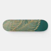 Palm Verlasse Finesse Line Kunst mit Goldenen Foil Skateboard (Horizontal)