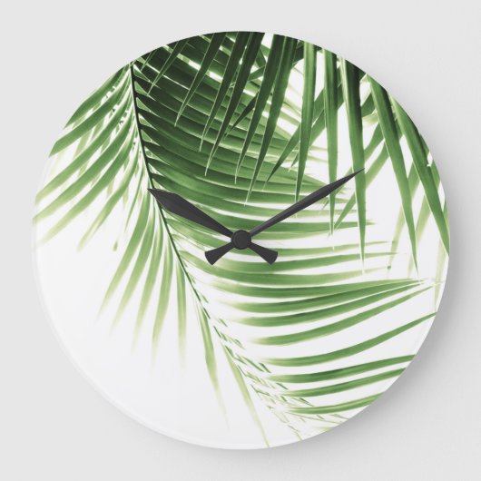 Palm Verlasse Green Vibes #9 Große Wanduhr (Vorderseite)