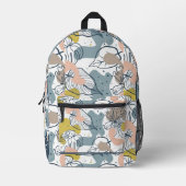 Palm Verließ Bio Formen Nahtloses Muster Bedruckter Rucksack (Vorderseite)