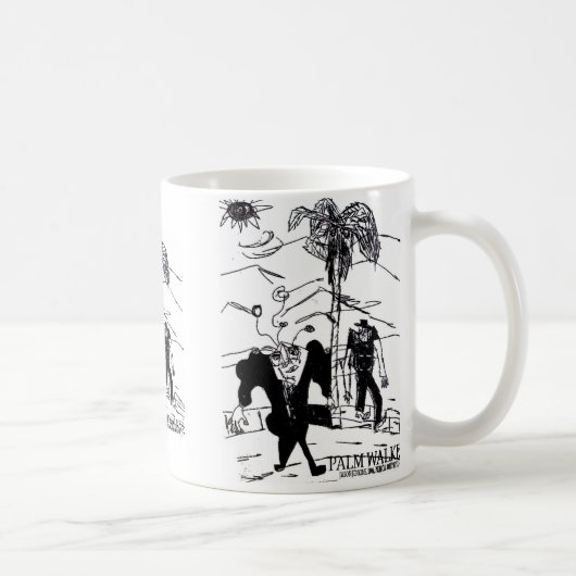 Palm Walker Druck Kaffeetasse (Rechts)