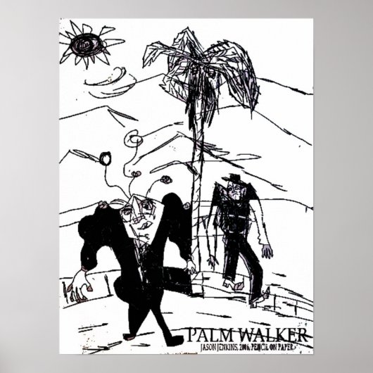 Palm Walker Druck Poster (Vorne)