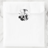 Palm Walker Druck Runder Aufkleber (Tasche)