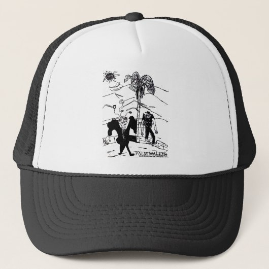 Palm Walker Druck Truckerkappe (Vorderseite)