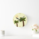 Palm Wall Clock Runde Wanduhr (Zuhause)