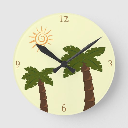 Palm Wall Clock Runde Wanduhr (Vorderseite)