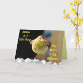 Palm Warbler Backyard Bird Personalisiert Karte (Gelbe Blume)