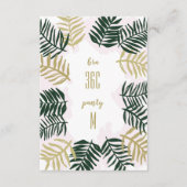 Palm weg Junggeselinnen-Abschied Einladung Einlage (Vorderseite)