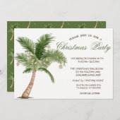 Palm Weihnachtsbaum, Ornamente Weihnachtsfest Part Einladung (Vorne/Hinten)