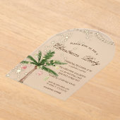 Palm Weihnachtsbaum, Sparkle, Lichter, Weihnachts- Acryleinladungen (Ablage )