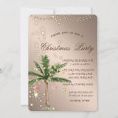 Palm Weihnachtsbaum, Sparkle, Lichter, Weihnachts- Einladung (Vorderseite)
