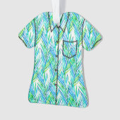 Palm Whisperer Hawaiian Tropical Aloha Shirt- Turq Ornament (Vorderseite)