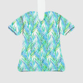 Palm Whisperer Hawaiian Tropical Aloha Shirt- Turq Ornament (Rückseite)