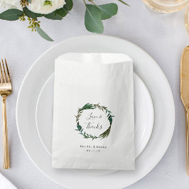 Palm Wreath Wedding Vielen Dank Geschenktütchen