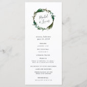 Palm Wreath Wedding Zeremony Program Programm (Vorderseite)