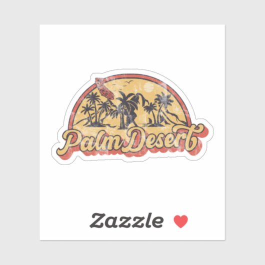 Palm Wüste, Kalifornien Aufkleber (Blatt)