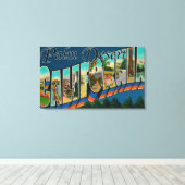 Palm Wüste, Kalifornien - Große Briefmarkenszenen Leinwanddruck (Insitu (Holzboden))