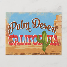 Palm Wüste Postkarte California Wüste Retro