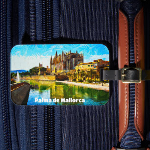 Palma de Mallorca Baleares Ölfarbe Gepäckanhänger
