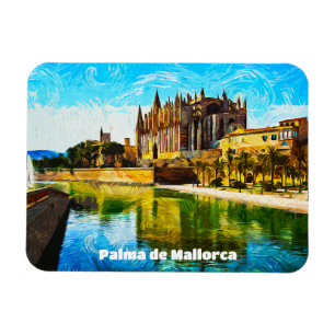 Palma de Mallorca Baleares Ölfarbe Magnet