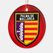 Palma de Mallorca Flagge Keramikornament (Links)