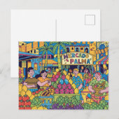  Palma de Mallorca Modern Pop Art Postkarte (Vorne/Hinten)
