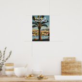 Palma de Mallorca Nostalgic Spanien Retro Travel Poster (Küche)