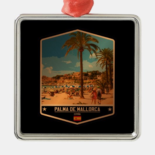 Palma de Mallorca Ornament Aus Metall (Vorne)