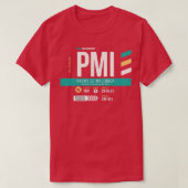 Palma de Mallorca PMI Airport Code Gepäckanhänger T-Shirt (Design vorne)