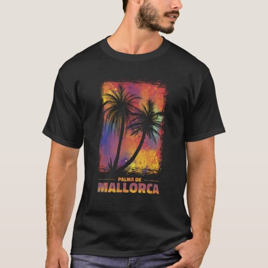 Palma de Mallorca Retro Paradise T-Shirt (Vorderseite)