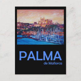 Palma de Mallorca Retro Travel Poster Postkarte