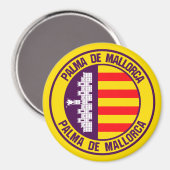 Palma de Mallorca RundEmblem Magnet (Vorderseite/Rückseite)