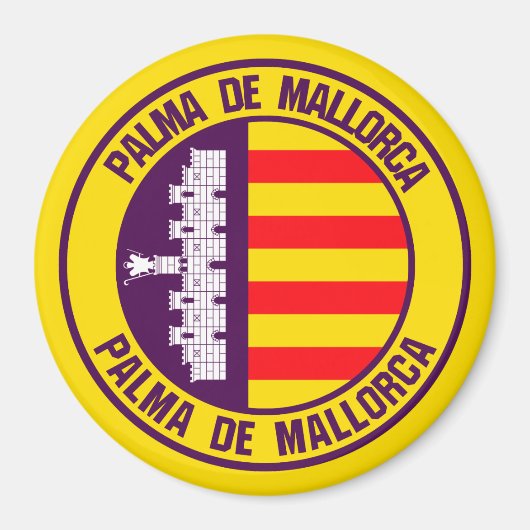 Palma de Mallorca RundEmblem Magnet (Vorne)