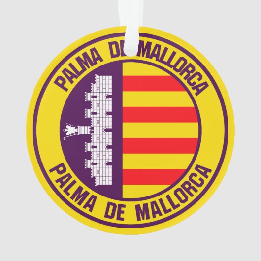 Palma de Mallorca RundEmblem Ornament (Rückseite)