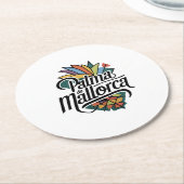 Palma de Mallorca Runder Pappuntersetzer (Angewinkelt)