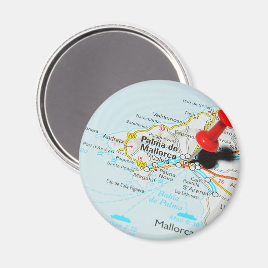 Palma de Mallorca, Spanien Magnet (Vorderseite/Rückseite)