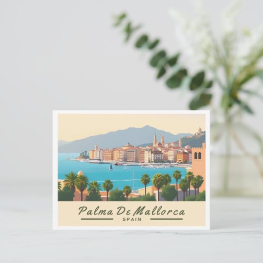 Palma de Mallorca Spanien Pastellfisch Postkarte (Stehend Vorderseite)