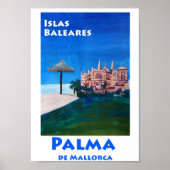 Palma de Mallorca Spanien Retro Poster (Vorne)