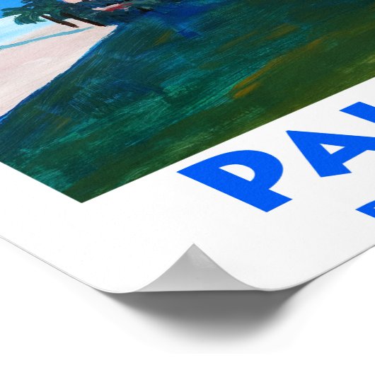 Palma de Mallorca Spanien Retro Poster (Ecke)