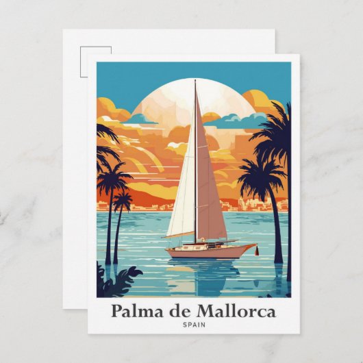 Palma de Mallorca Spanien Wandern Postkarte (Vorne/Hinten)