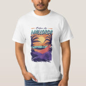 Palma de Mallorca, Strand Spanien Design T-Shirt (Vorderseite)