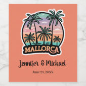 Palma de Mallorca Weinetikett (Einzelnes Label)