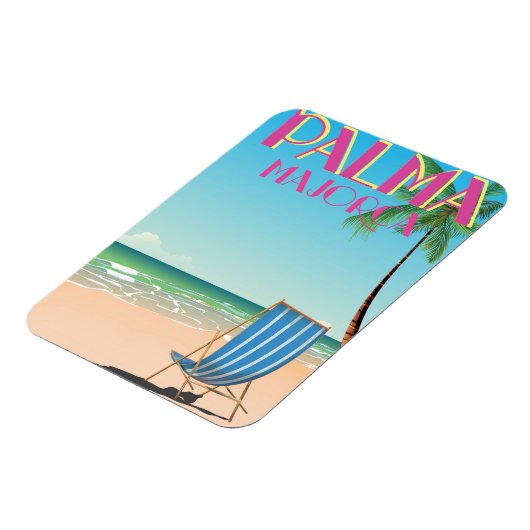 Palma Mallorca Beach Ferienposter Magnet (Linke Seite)