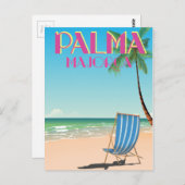 Palma Mallorca Beach Ferienposter Postkarte (Vorne/Hinten)