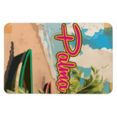 Palma Vintager Urlaub Poster Magnet (Horizontal)