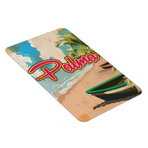 Palma Vintager Urlaub Poster Magnet
