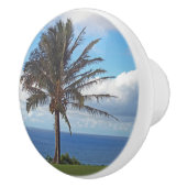 PALMBAUM AUF BLUFF ÜBER DEM OZEAN KERAMIKKNAUF (Rechts)